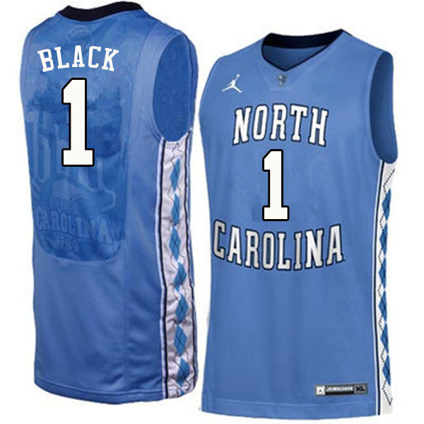 Men #1 Rechon Black North Carolina Tar Heels College Basketball Jerseys Sale-Blue